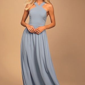 Lulu’s light blue Air of Romance maxi dress